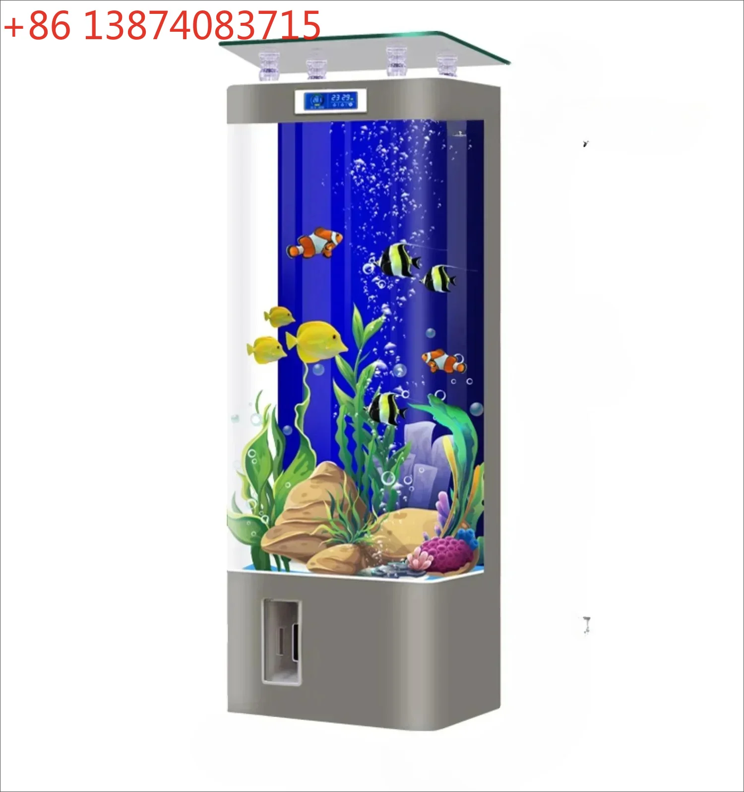 

New Smart Fish Globe Living Room Home Medium Vertical One-Click Sewage Ecological Glass Free Replacement Aquarium home decor