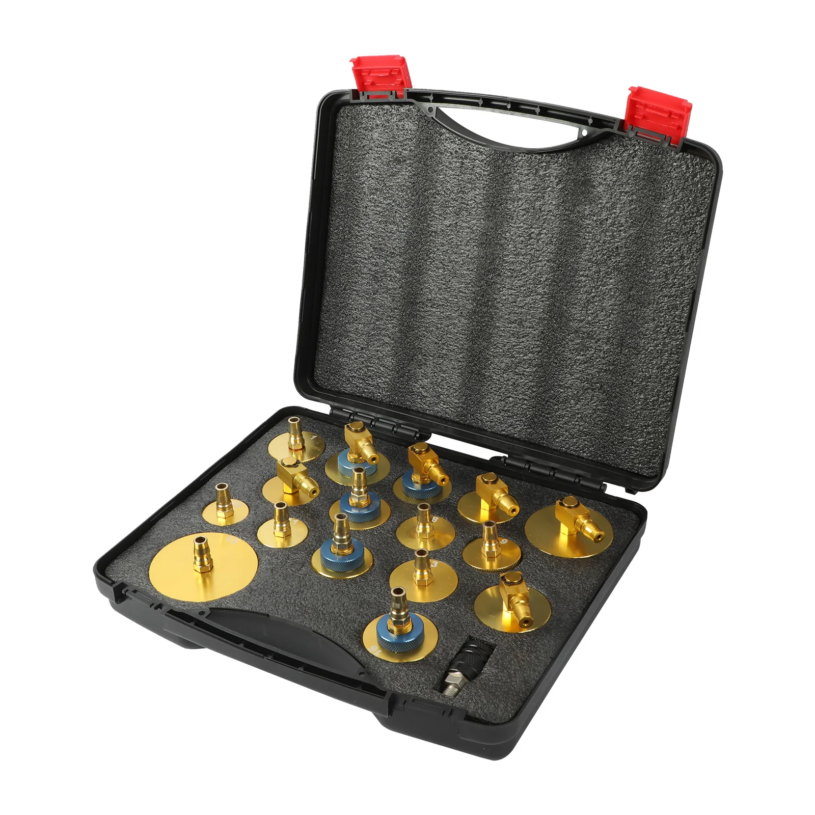 2026 17 Pcs AUTOOL AST618 Trolley Pulsating Smart Brake Fluid Oil Exchanger Connector Adapter Tool Kit with car repair toolbox