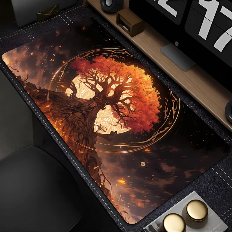 Large Sakura Tree Mouse Pad PC Kawaii Gamer Cabinet Desk Mat XXL Forest Anime Soft Keyboard Rug Laptop Non Slip Gaming Mousepad