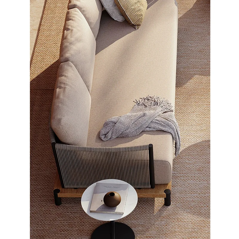 أريكة خارجية، فناء المطر والحماية من أشعة الشمس في الهواء الطلق، غرفة الشمس في الهواء الطلق، أثاث حديقة الفندق لفيلا الروطان #5