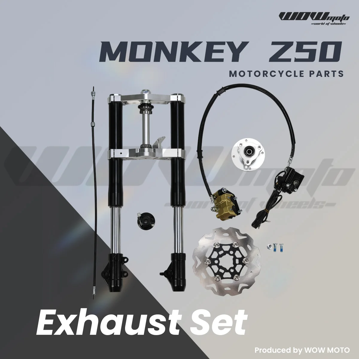 Mini Moto Inverted Fork Kit For Monkey Z50 | Inverted Fork With Floating Disc & CNC Hub | Motorcycle Steering & Brake Parts