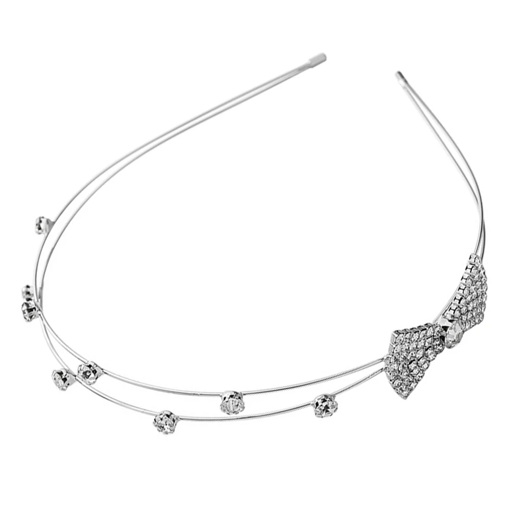 

Rhinestone Headband Bow Crystal Hairband Elegant Non-Slip Party Wedding Birthday Hair Accessory Women Rhinestone Headband