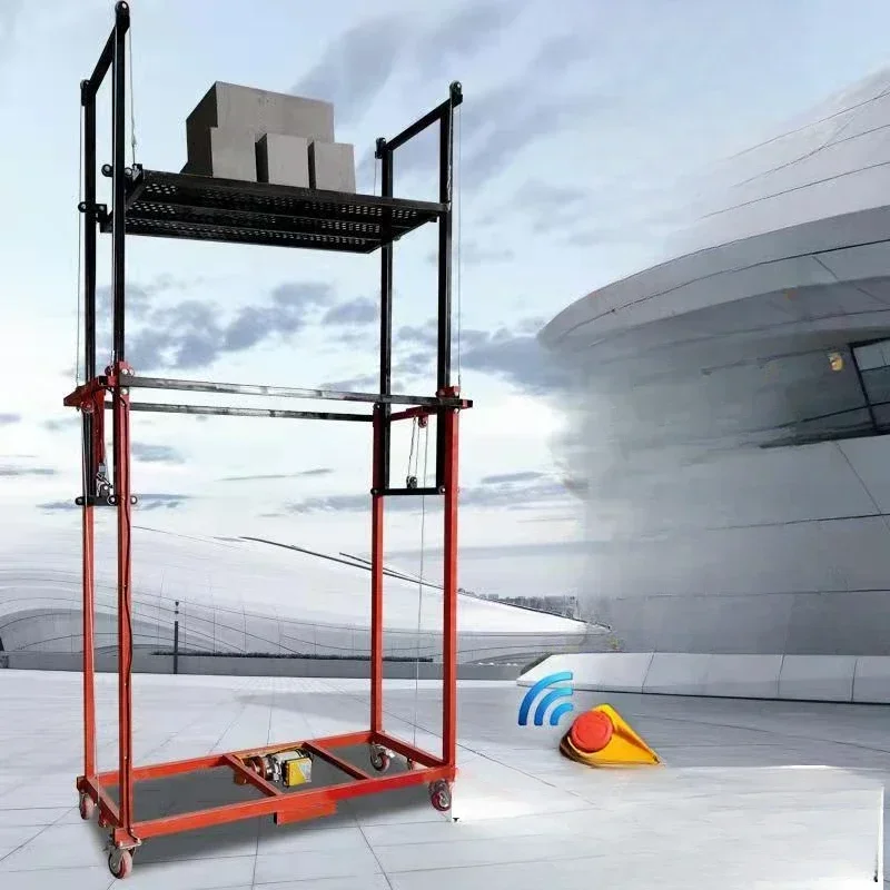 FOR Electric lifting scaffold lift fully automatic folding climbing platform 5 meters 6 meters small cargo elevator hoist