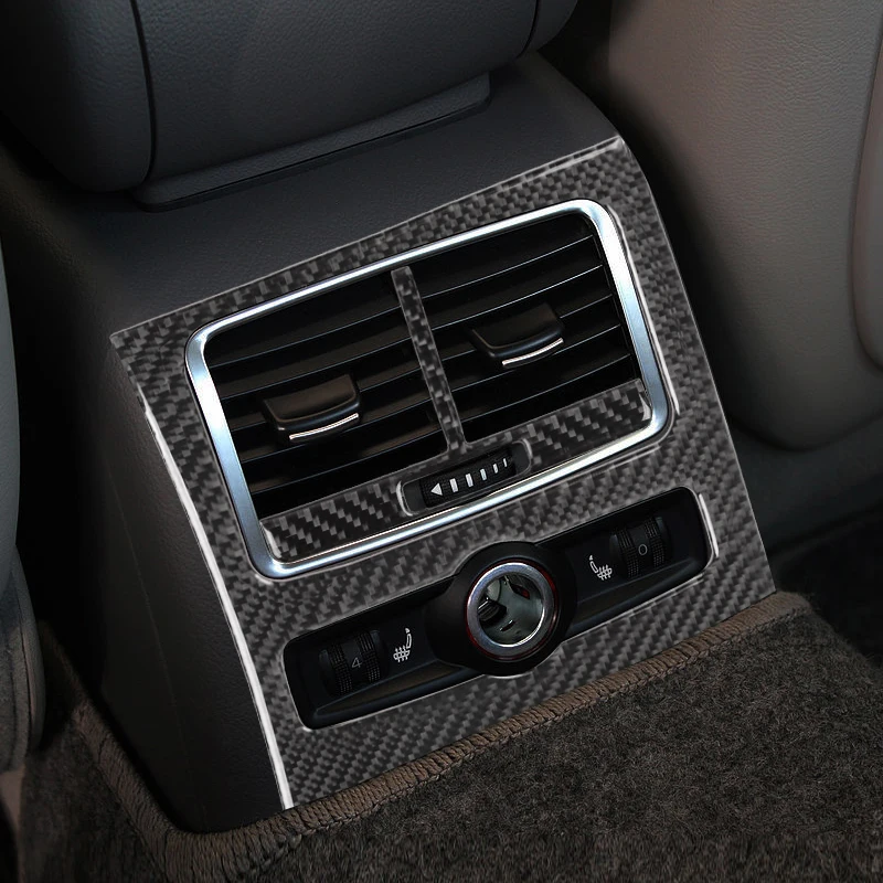 Carbon Fiber For Audi A6 C5 C6 Car Styling Interior Gear shift Air Conditioning CD Panel Buttons Handrest Cover Trim Car Sticker