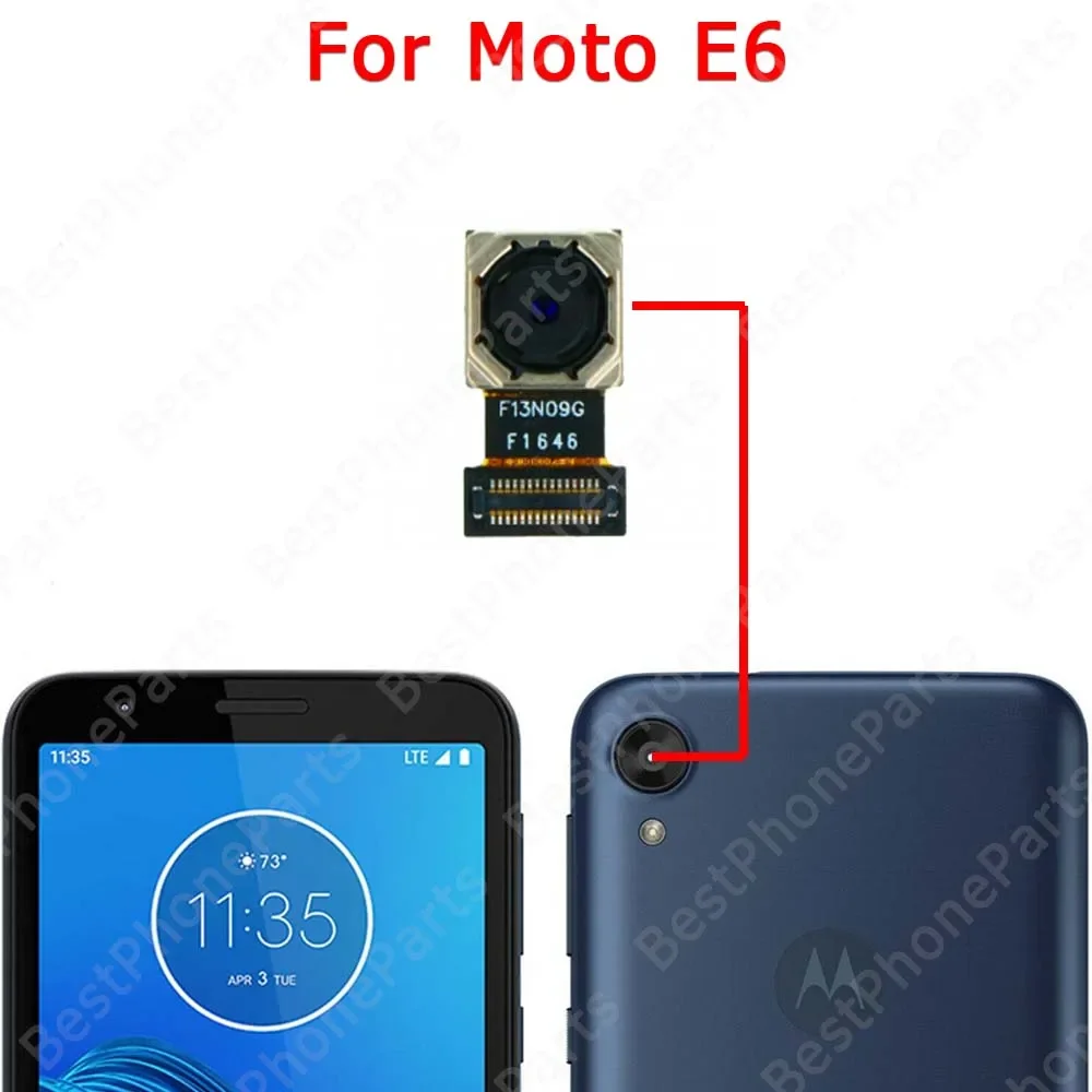 Selfie Rear Facing Backside Front Back View Camera For Motorola Moto E4 E6 Play E7 Plus E20 E40 Camera Module Repair Flex Cable