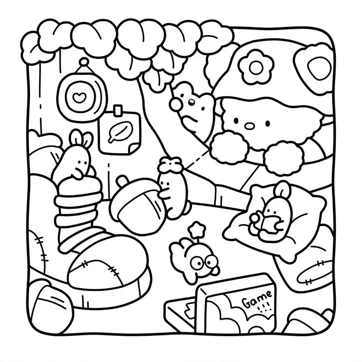 Dreamy Friends :Coloring Book Educational Cartoon Painting Kit for Children Latest US Edition Stress Relief Focus Development