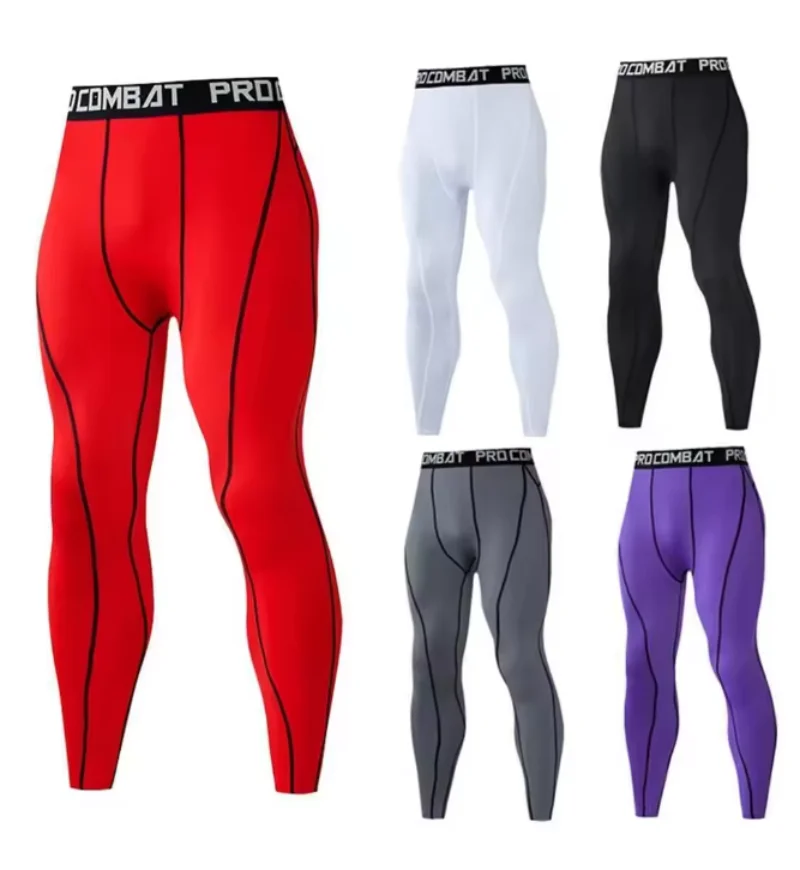 

2025New Men's Compression Pants Male Tights Leggings For Running Training Sport Fitness Quick Dry Fit Joggings Workout Trousers