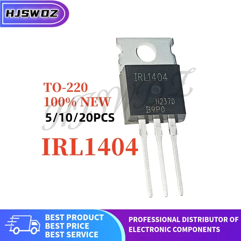 5/10/20PCS IRL1404 TO-220 MOSFET Field effect tube for Battery Cutoff Switches Brand New In Stock