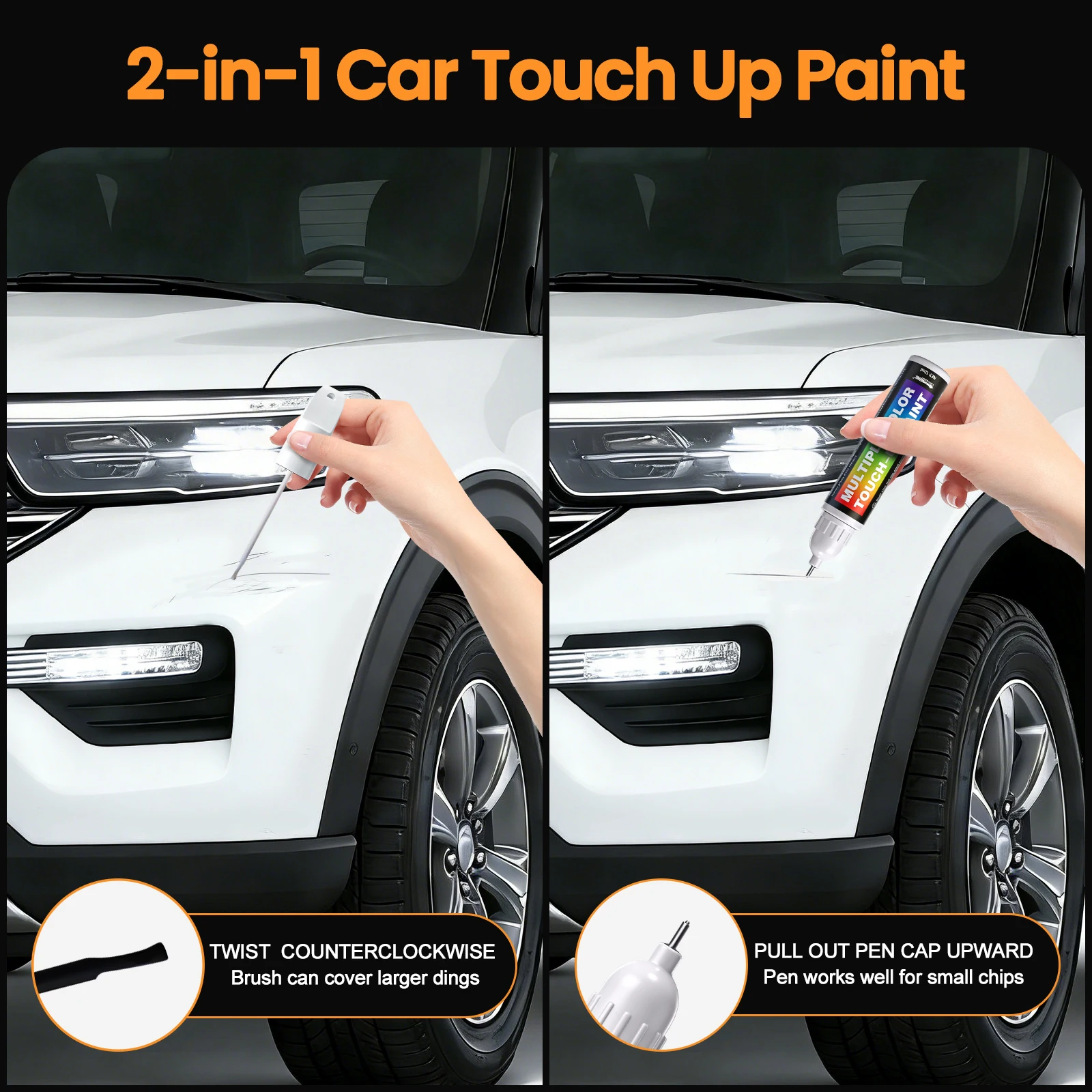 Touch Up Paint Compatible with Honda,2-In-1 Car Scratch Remover Pen, Car Paint Scratch Repair Kit for Scratches, Chips & Nicks