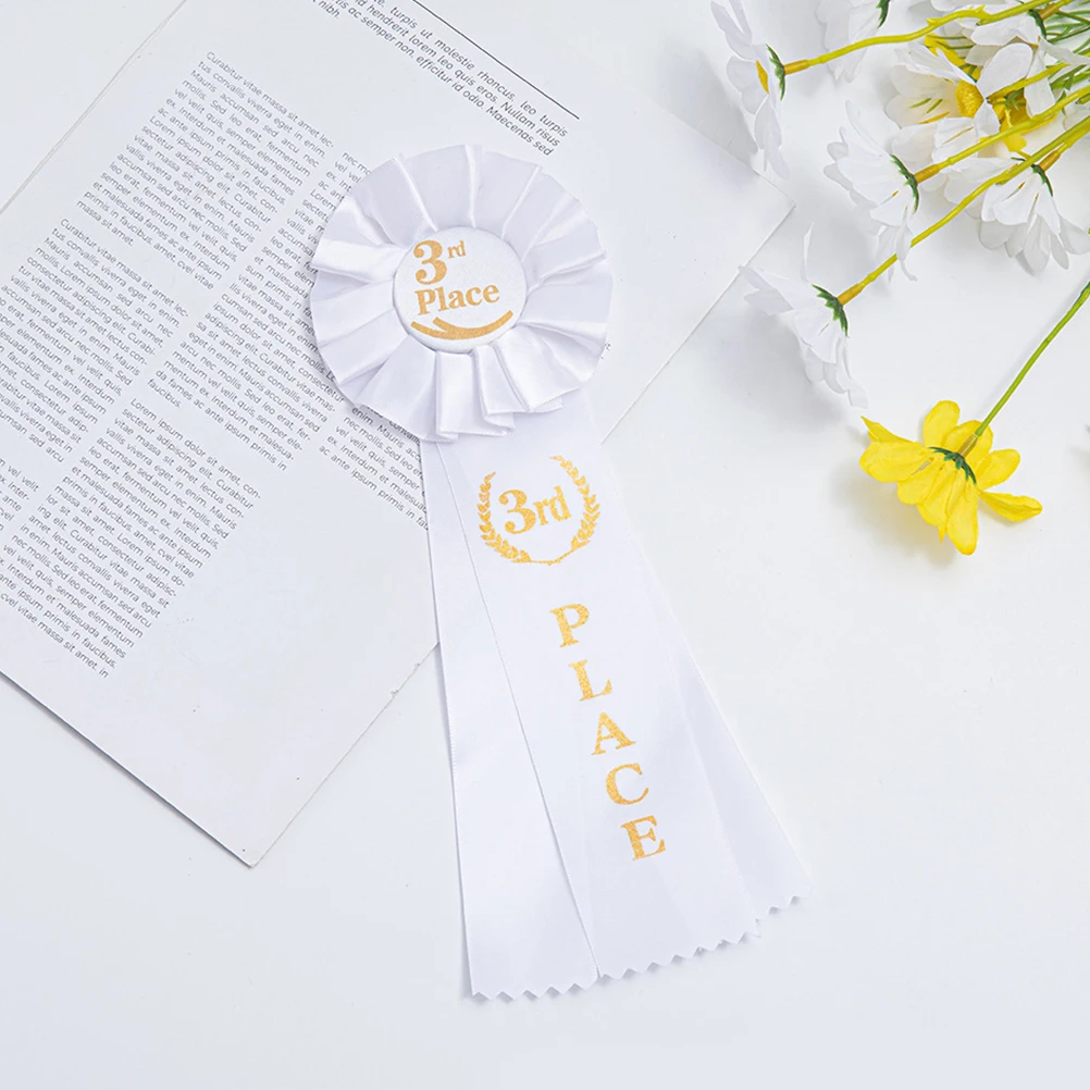 

3pcs Award Ribbons Rosette Medals 1St Competition Sports School Event Party Prize Winner Victory Excellence