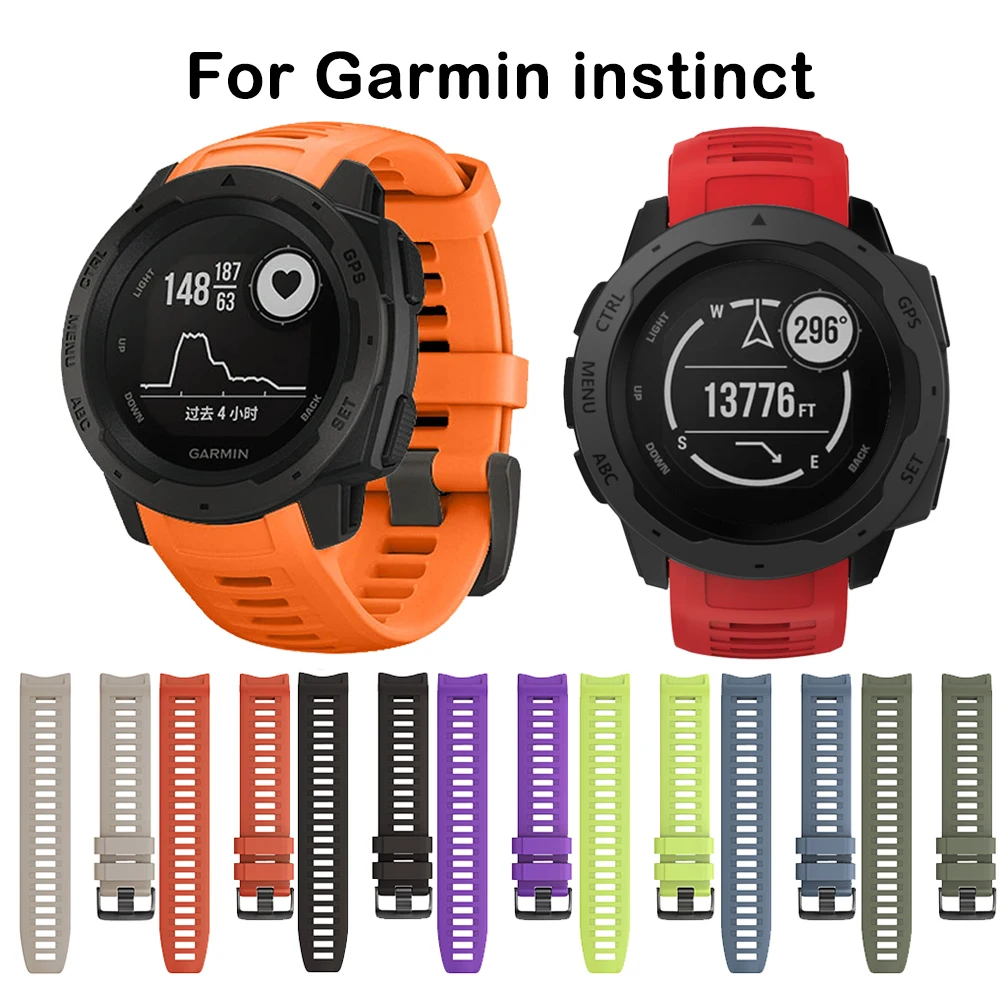 Smart Watch Armband für Garmin Instinct 2 Armband 22 mm Silikon Ersatzarmband für Instinct 1/Esports/Solar Band Armband – Detail 1