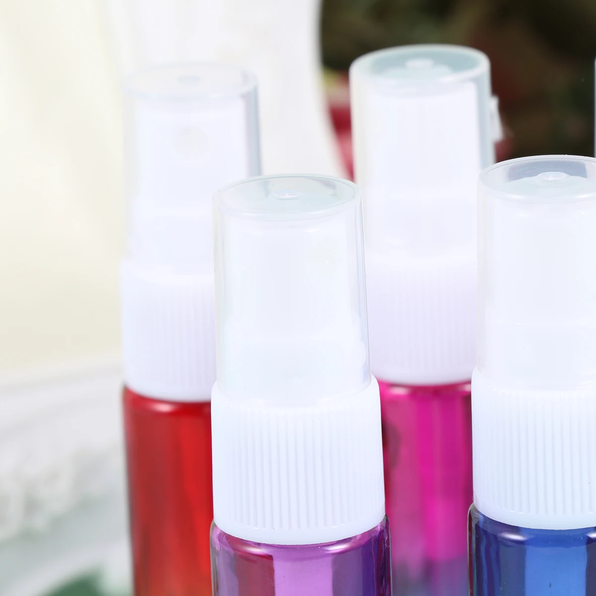 9 قطع 10 مل زجاجة رذاذ رذاذ للسفر قابلة لإعادة الملء حاوية عطر زجاجية محمولة مدمجة بخاخ زيت أساسي سائل #6