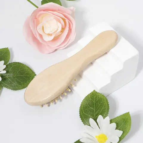 나무 타원형 에어백 빗 1개, 두피 마사지에 적합한 일상용 가정용 빗, 모든 모발 유형에 적합, 실제 모발 가발용 특별 제품 Best5