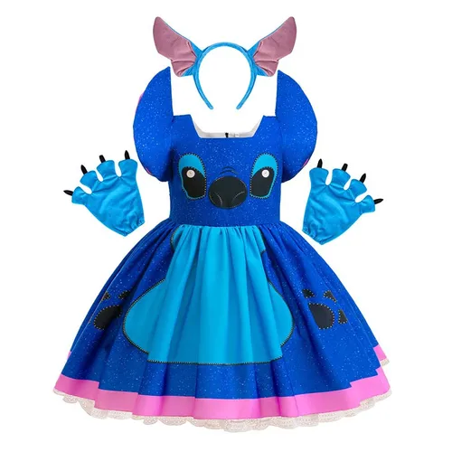 Imagen 2 del producto Conjuntos de disfraces de juego de rol de película para bebé, bonito vestido de princesa de dibujos animados, puesta en escena, Halloween, Carnaval, vestido para niños