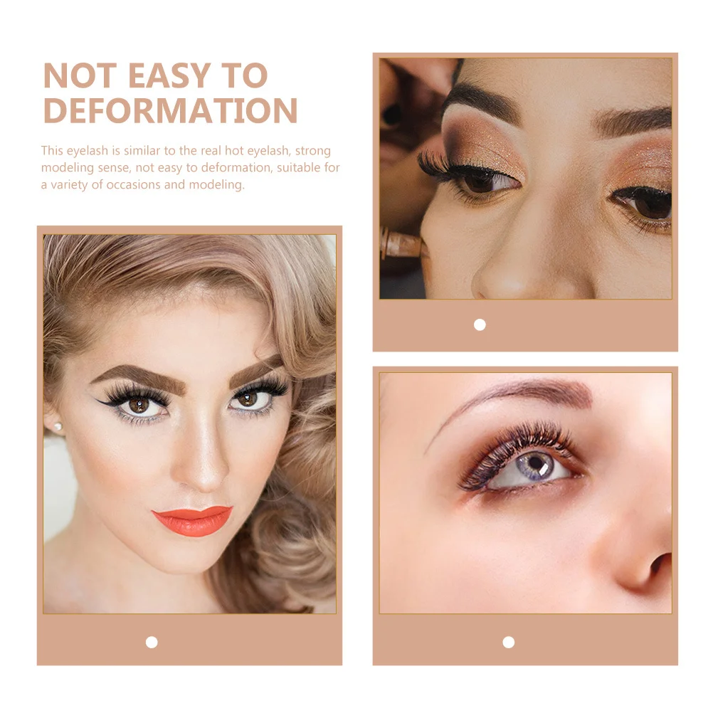 

12Pairs Vivid Eyelashes Thick Supple Fiber Eyelashes for Women Perfect for Weddings Events Night Out Daytime Use