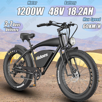 Electric Bike 1200W Motor 48V18.2AH Battery Retro Electric Motorcycle Mountain Electric Bicycle 26*4 Inch Fat Tire Adult E Bike