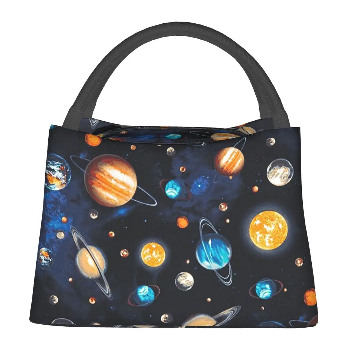 Solar System Space Planets Universe Insulated Lunch Bag for Women Kids Portable Food Boxes Thermal Lunch Box Tote
