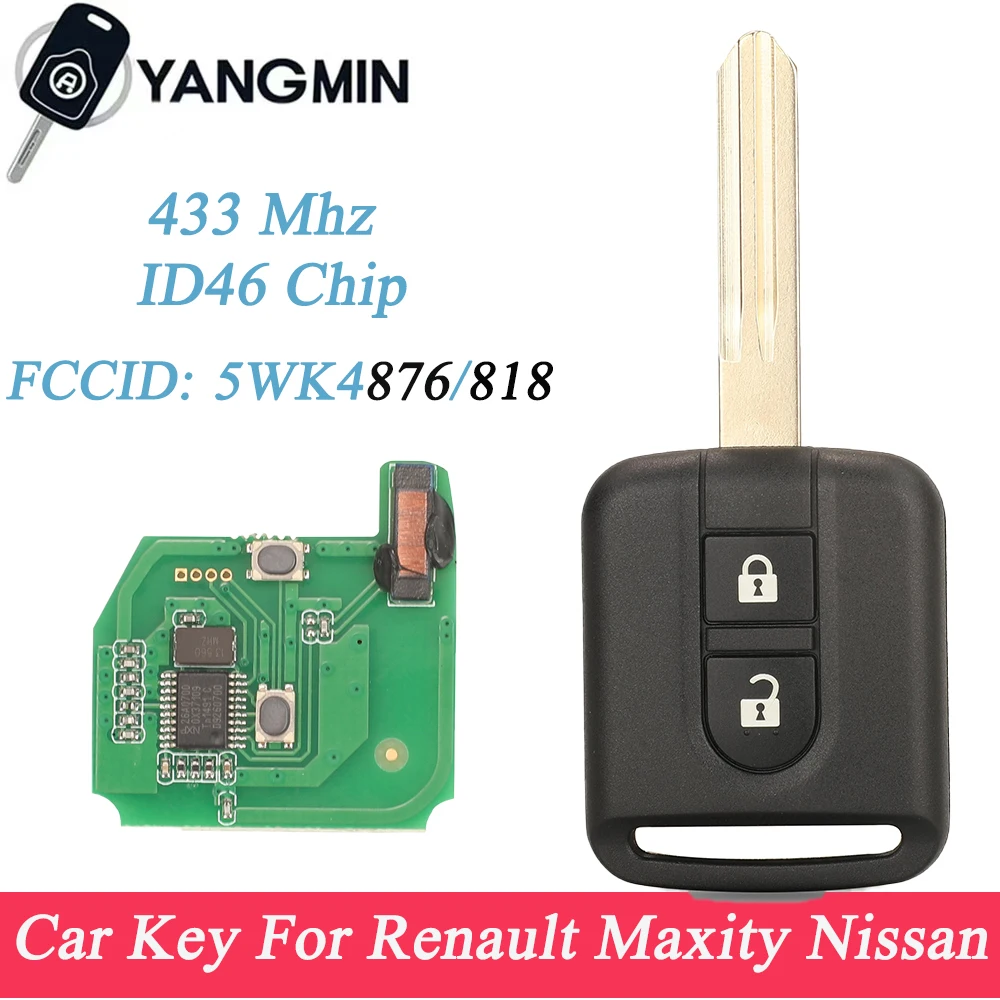 

5WK4876/818 Car Key For Renault Maxity Nissan Qashqai Elgrand X-TRAIL Navara Micra K12 Note Cabster NV200 Pathfinder key shell