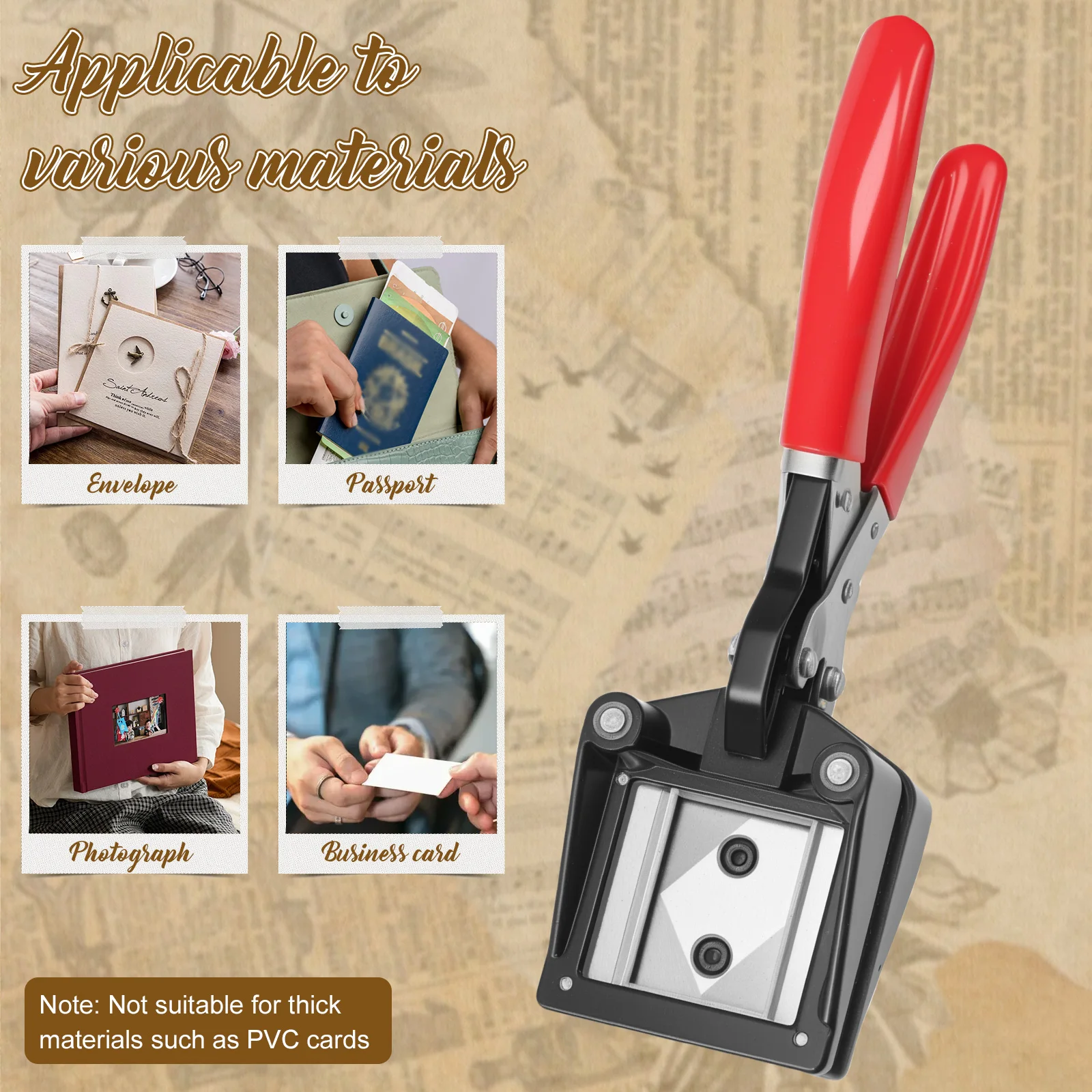 Handheld Passport Photo Cutter for Business Card Plastic and Metal Picture Cutter for Photography Studio Home and Office Use