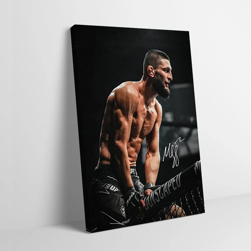 Khamzat Chimaev Boxer Fighter Portrait Poster Customizable Printed Canvas Painting for Pictures Wall Art Living Room Decorations