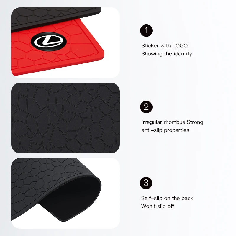 لوحة سيارة تخزين مكافحة زلة وسادة مخزن الهاتف العناصر حصيرة لكزس F SPORT ES RX NX LS UX LM LX GX LC RZ IS CT GS RC HS SC TX