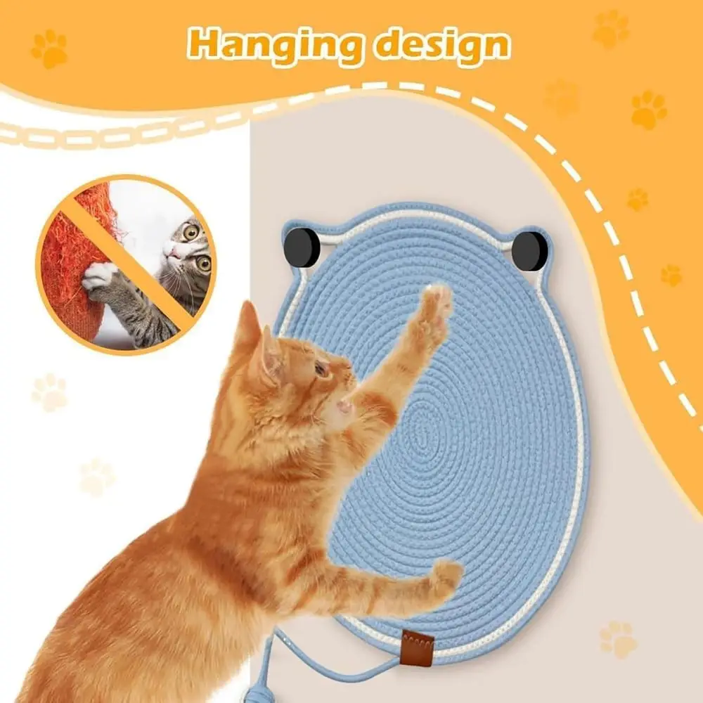 Round Shape Cat Scratcher Mat Sofa Furniture Protector Claw Care Pets Dual Scratching Pad for Indoor Pet Supplies