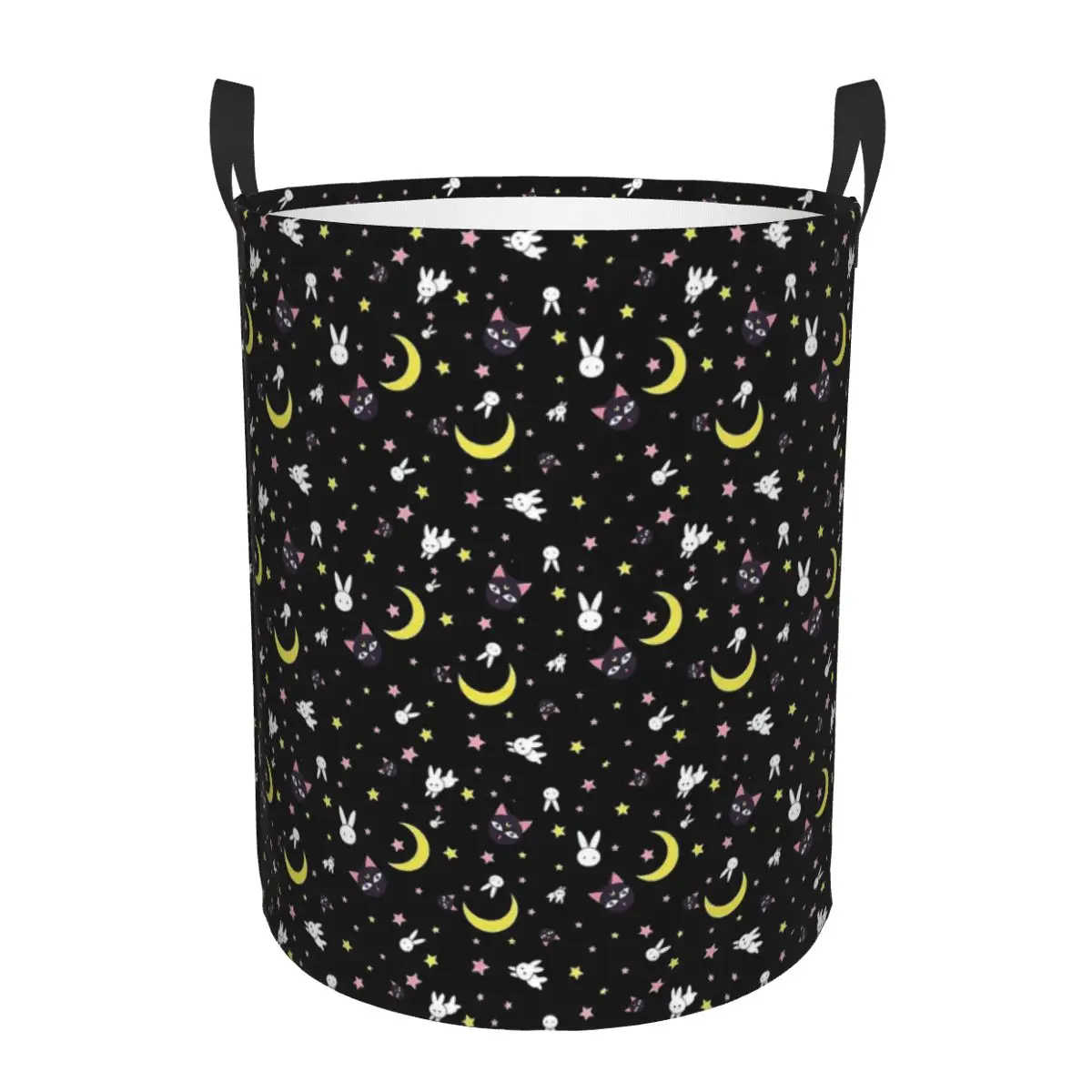

Sailor Moon Rainbow Planetary Symbols Laundry Basket Foldable Anime Cartoon Clothes Hamper for Household Clothes Storage Bag
