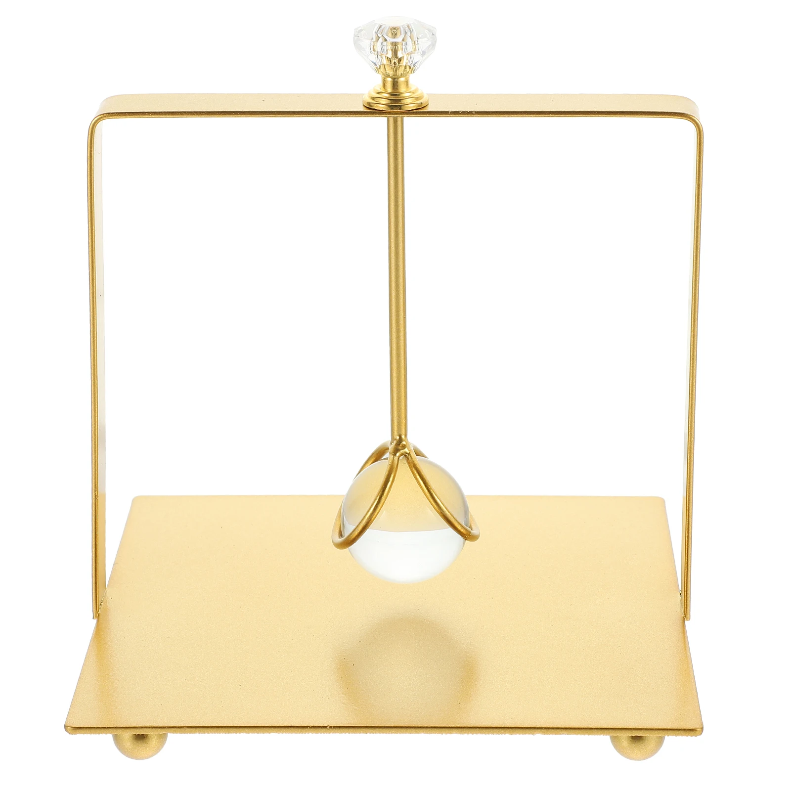 

Metal Napkin Holder Decor Restaurant Office Tissue Stand Crystal Ball Desk Accessory Serviette Rack Storage
