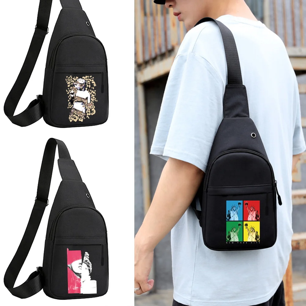 

Chest Bag Fashion Multi-functional Fitness Yoga Chest Pack Mini Men and Women Sports Sculpture Series Sling Crossbody Bag