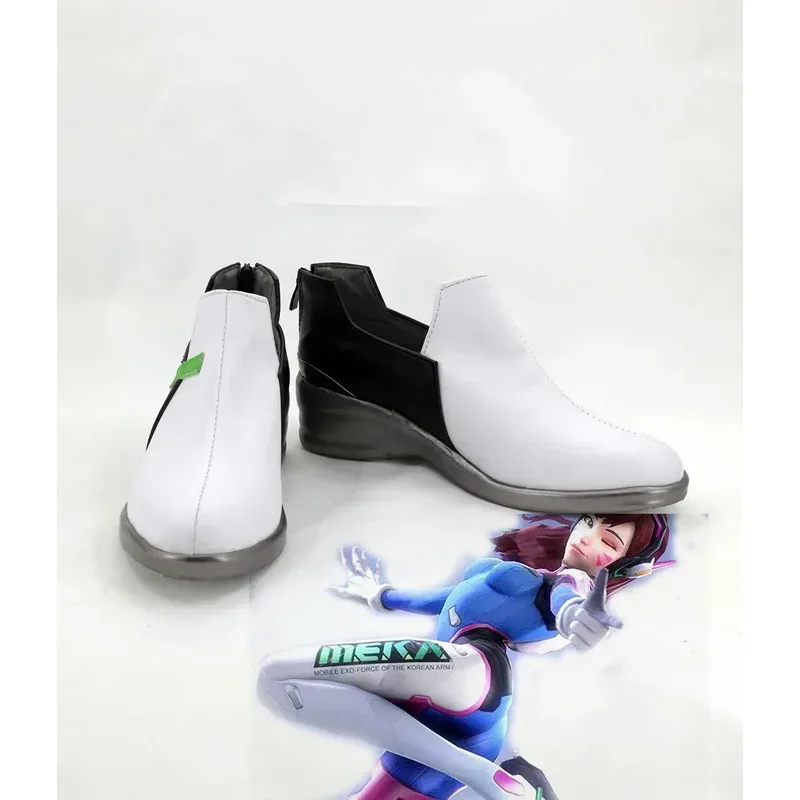 Game ow DVA cosplay schoenen laarzen leren schoenen voor volwassen vrouwen Fantasia kostuum ‎ accessoires Halloweenfeest dagelijkse vrijetijdsbesteding prop