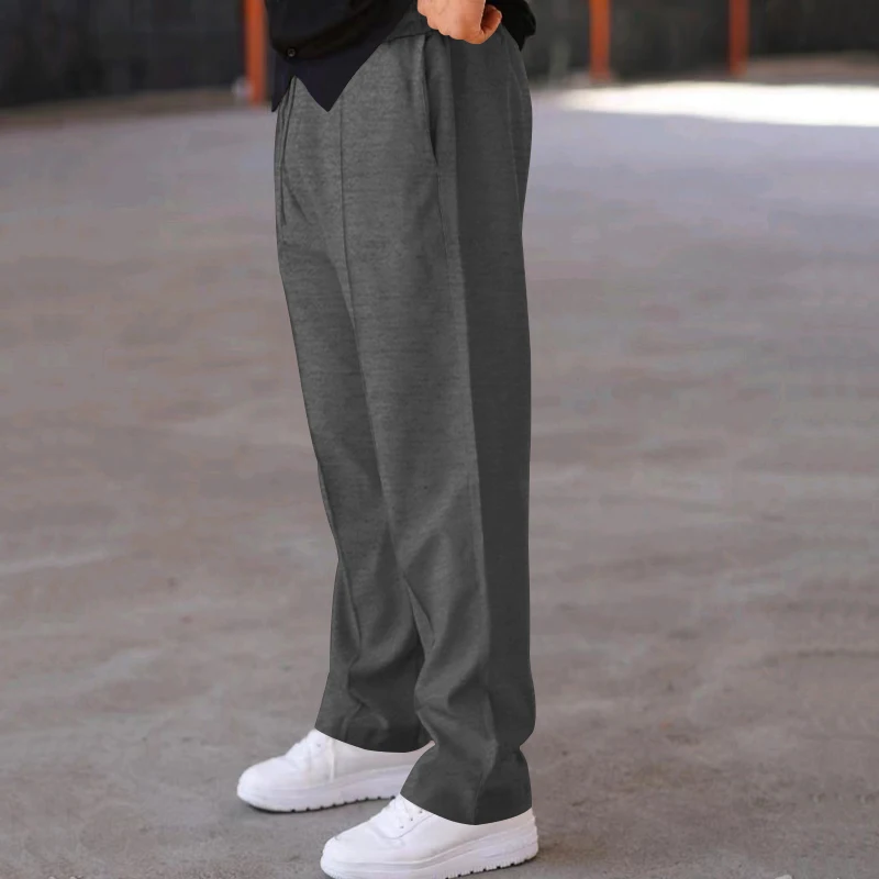Men's High-Elastic Breathable Casual Pants, Spring and Summer Daily Wear, Sports Shoes, Versatile and Trendyy Items, Simple Texture, a Must-Have for Travel