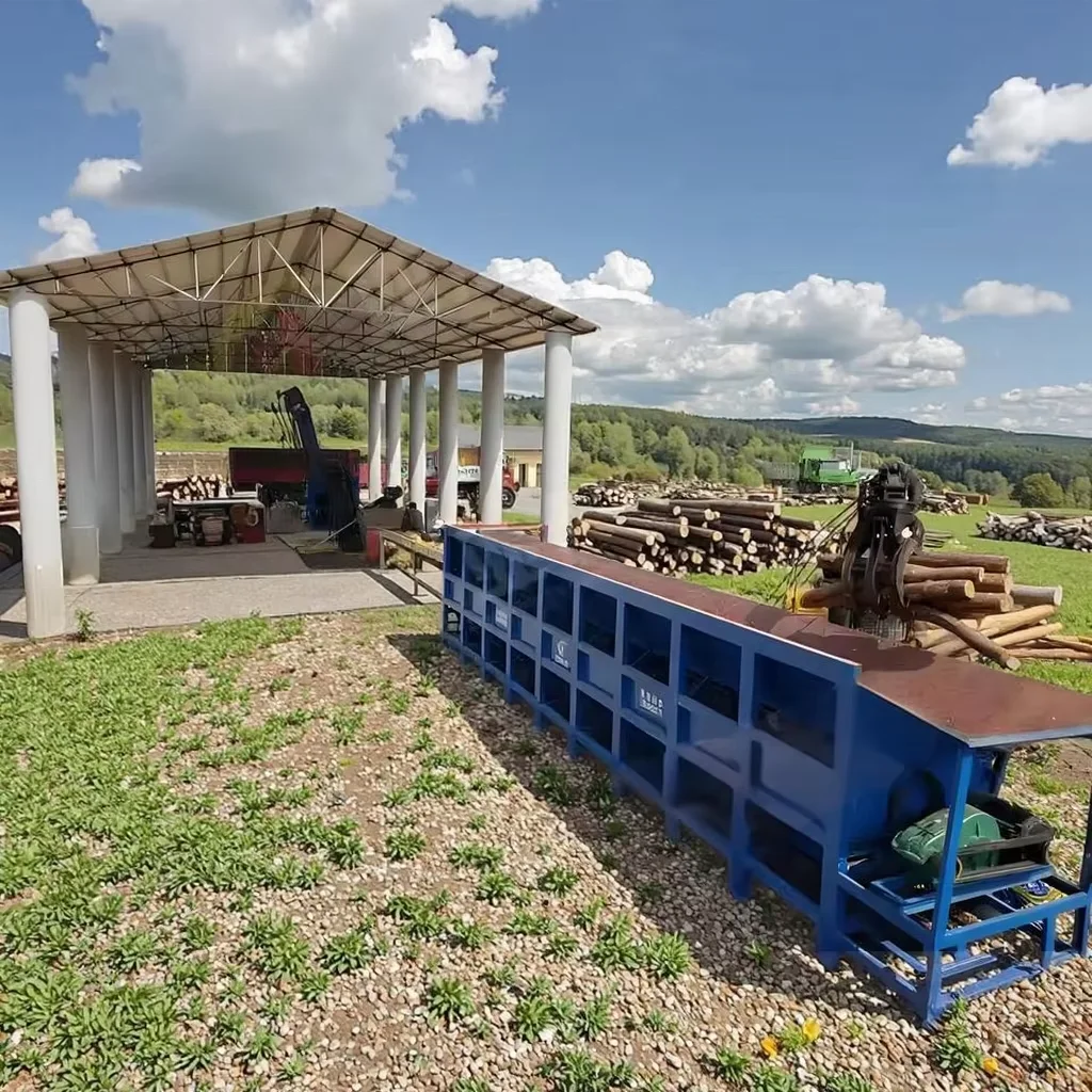 Precision Controlled High Productivity Wood Log Debarker Equipment, Industrial 7.5kW*2 Dual Motor 380V Stable Power