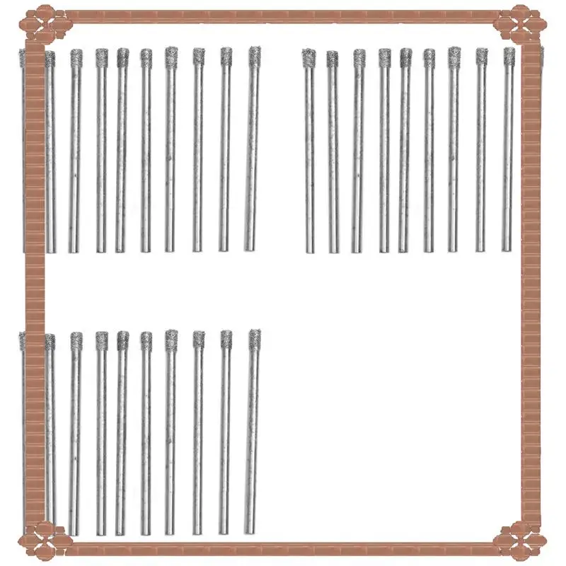 

24-Hour Delivery 30Pcs 3Mm 1/8 Inch Diamond Hole Saw Core Drill Bits Masonry Drilling Cutter For Glass Tile Gemstone Marbletools