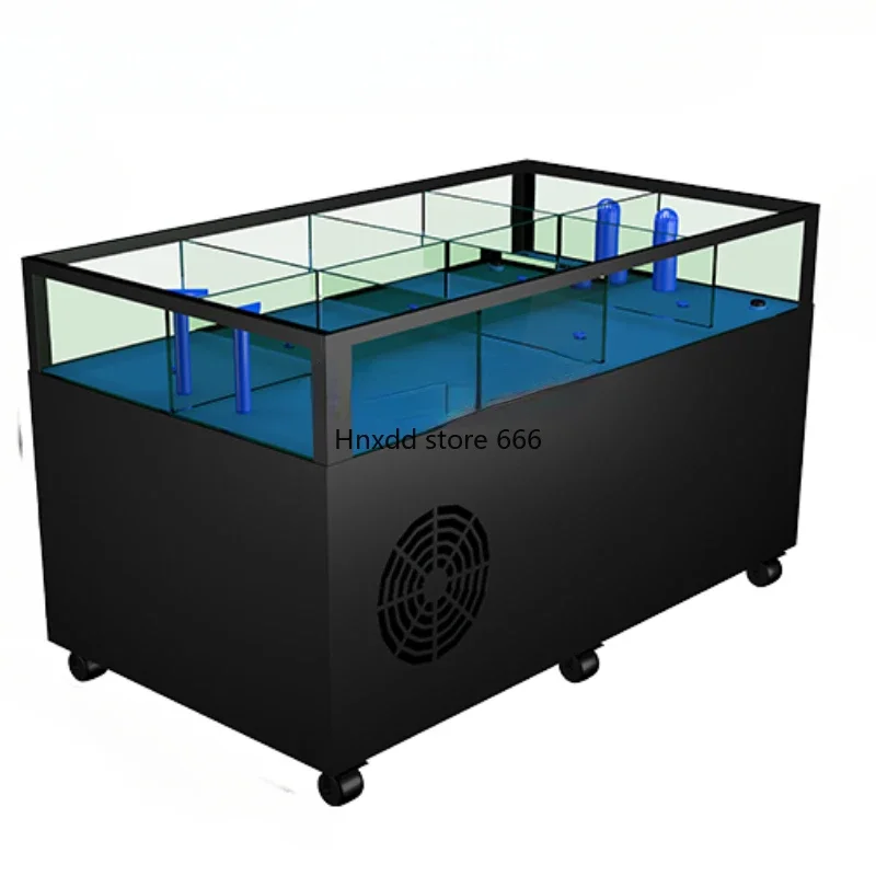 Square Shrimp and Crab Pool Commercial Seafood Fish Tank Water Cooler All-in-One Machine Seafood Pool Double Layer