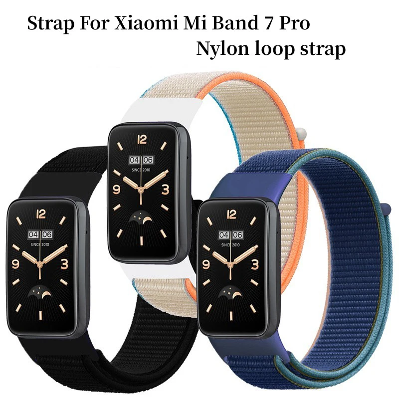 Strap For Xiaomi Mi Band 7 Pro Bracelet Nylon Braided Breathable Sport Strap Multicolor Solo Loop Watchband For Mi band 7 Pro