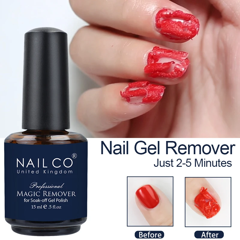 NAILCO 15 مللي ماجيك سريع جيل للأظافر مزيل طلاء الأظافر نظيفة الأشعة فوق البنفسجية نقع قبالة شبه دائمة الورنيش مسمار الفن إزالة أدوات مانيكير المنتج #1
