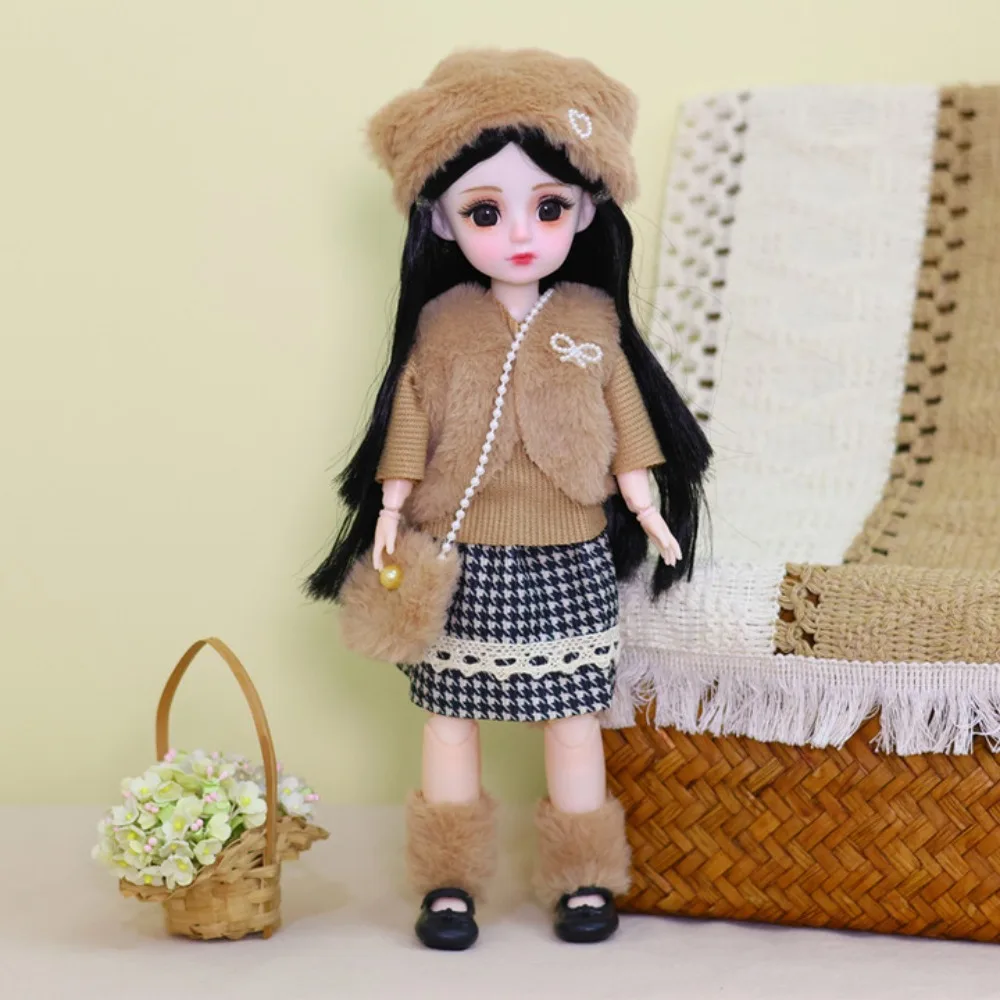 

1/6 SD 30cm with Clothes Attractive Eyes Long Hair Princess Dress Up Anime with Wig Make Up Princess Makeup Ball Joint