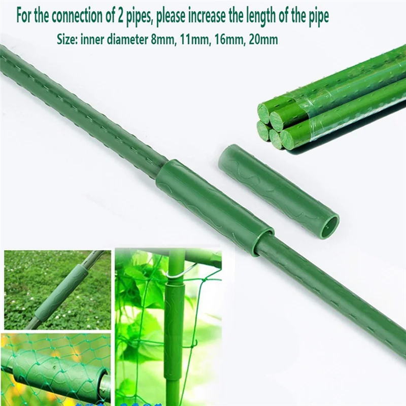 

Practical-20PCS Garden Stake Straight Connectors Plastic Garden Stake Connecting Pipe Heavy Duty Plant Support Stake