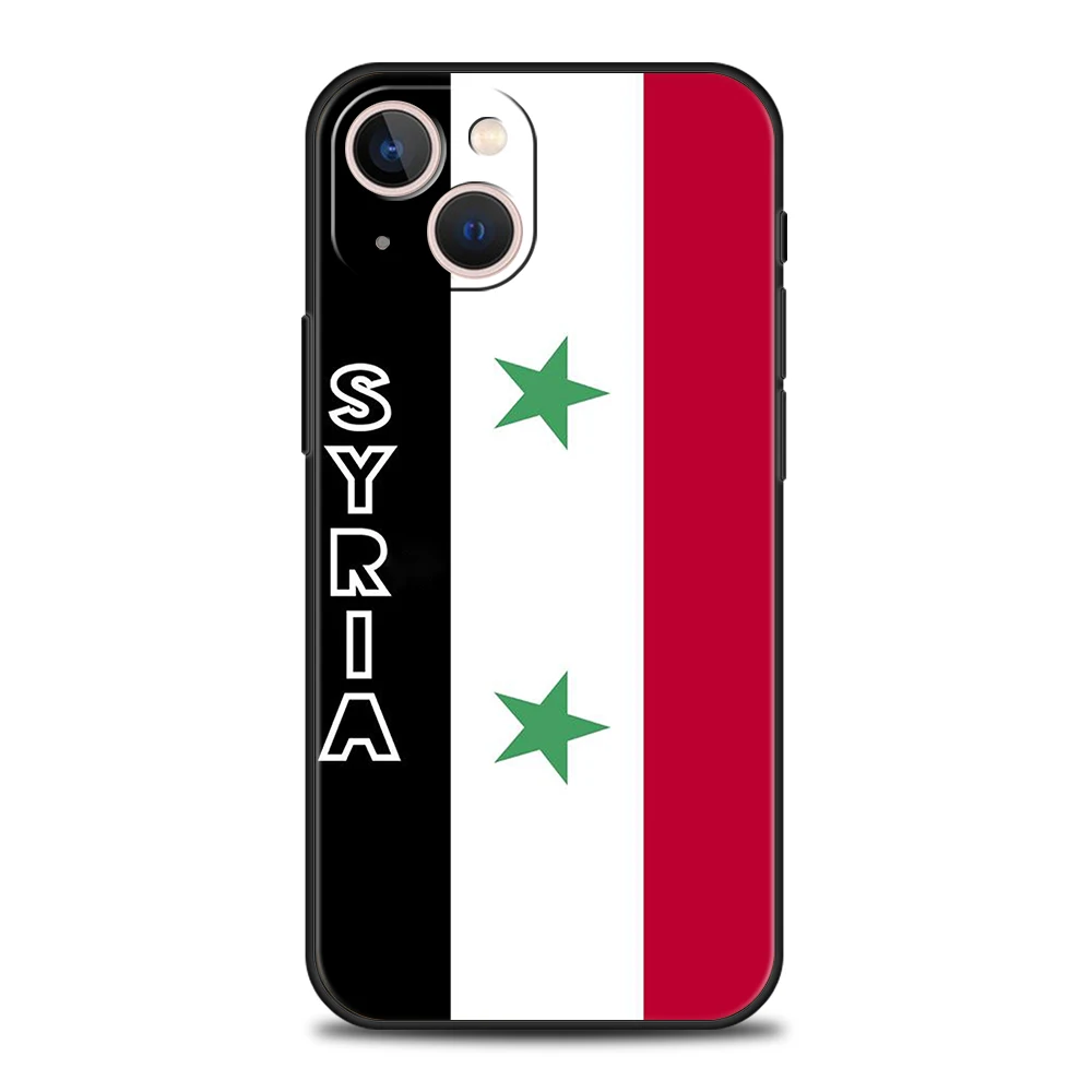 Syrian Syria Flag Handy hülle für iPhone 16 15 14 13 12 Pro Max 11 Pro Max 7 8 plus xs xr stoß feste Softshell-Capas-Taschen