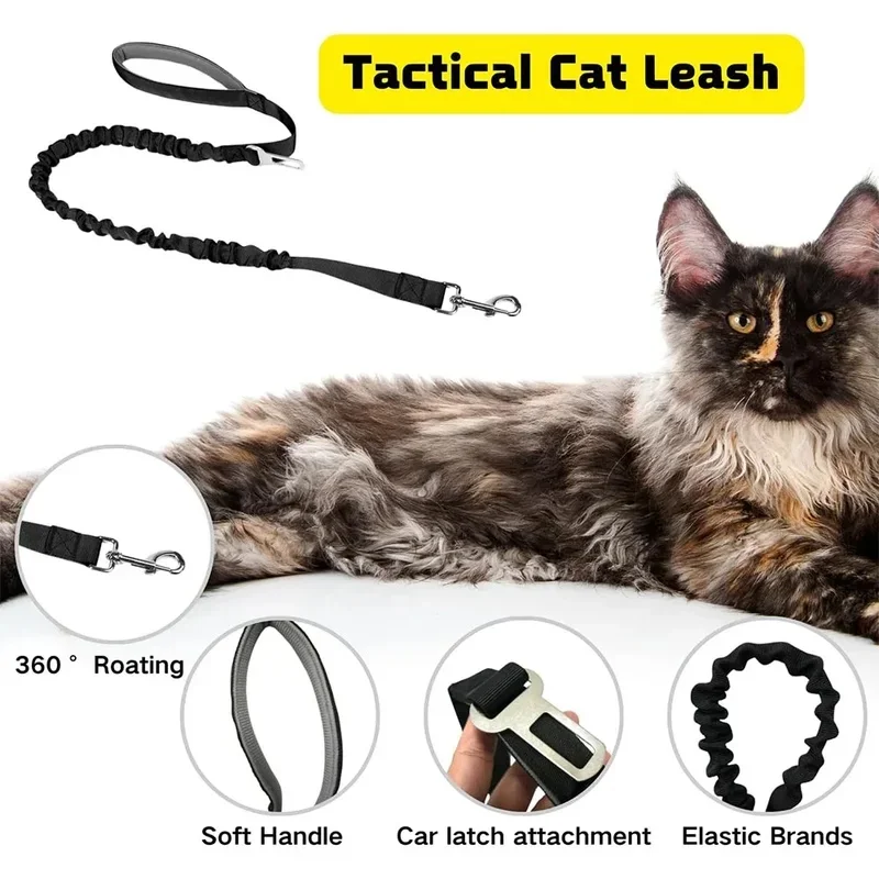 Tactical Cat Harness and Leash Set Adjustable Escape Proof Pet Vest for Small Dogs Cats Walking view 5