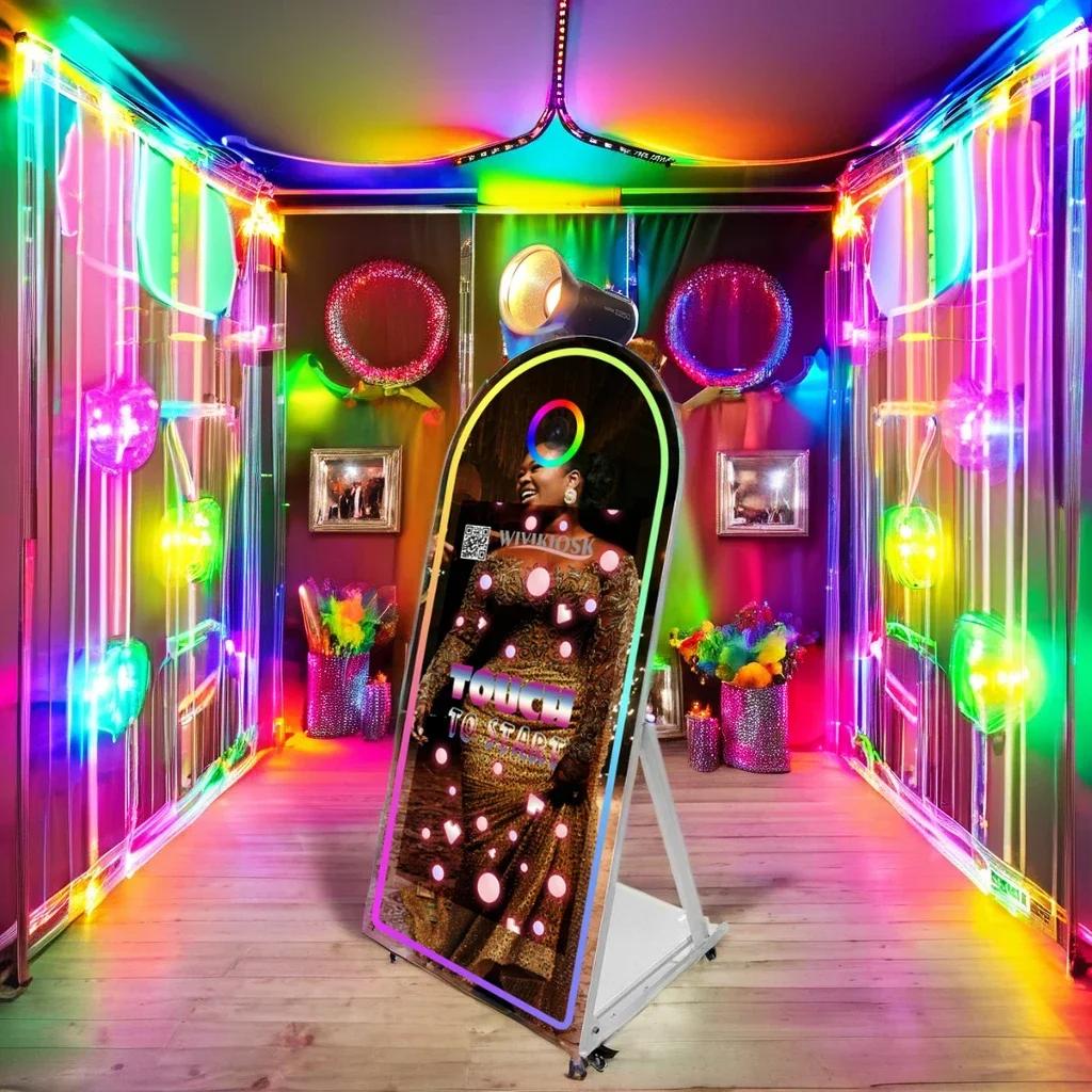 Latest Fashion LED Frame Selfie Magic Photo Mirror Booth for Parties and Beauty Photography