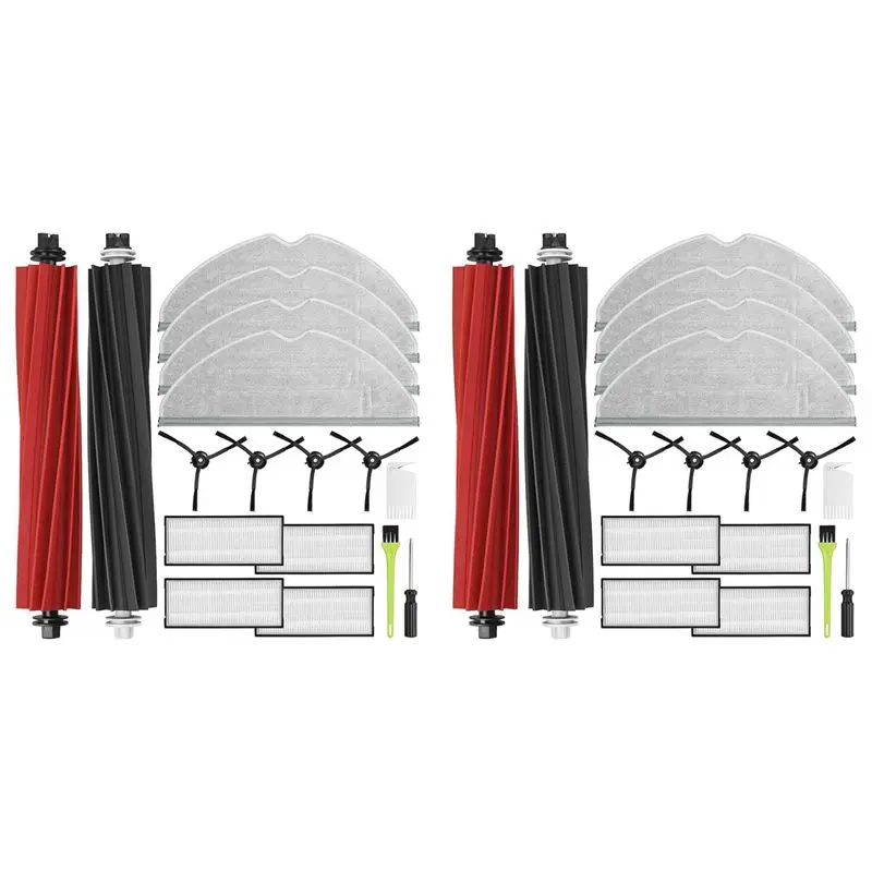 

A005-2X For Roborock S8 Pro Ultra Robot Vacuum Dual Main Brush Side Brush Hepa Filter Mop Cloths Spare Parts