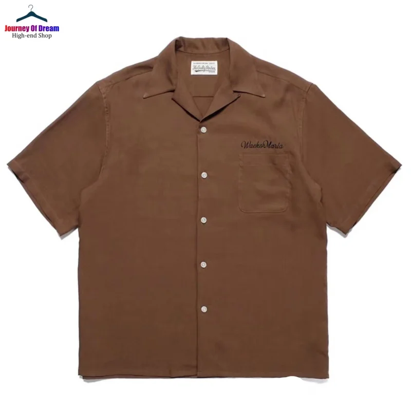 Trend AI Summer Brand Clothing High quality 1:1 Print Embroidery Hip Hop Fashion Mens Womens WACKO MARIA Shirt