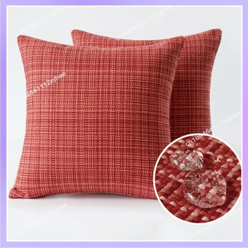 N83R 2 pacotes 18X18 capas de almofada à prova d'água para exterior estilo fazenda conjunto de capa de almofada decorativa resistente à água