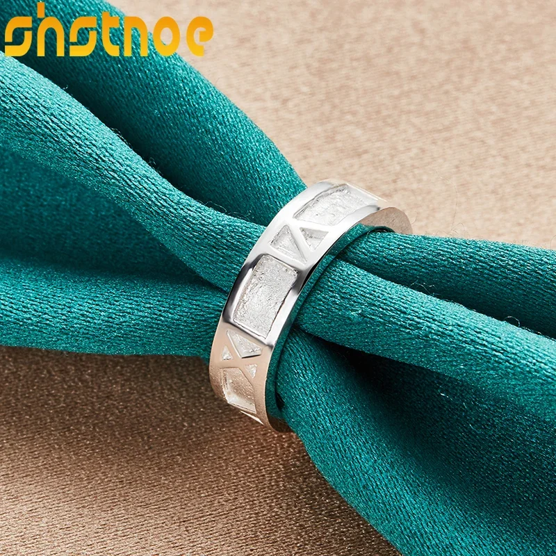 SHSTONE 925 Sterling Silver Ring Classics Roman Numeral Rings For Women Men Party Dinner Wedding High Quality Fashion Jewelry