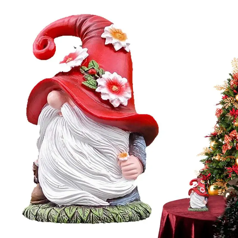 Gnome Figurines Coffee Shop Counter Resin Decor Winter Table Christmas Faceless Whitebeard Dwarf Decorations Indoor And Display