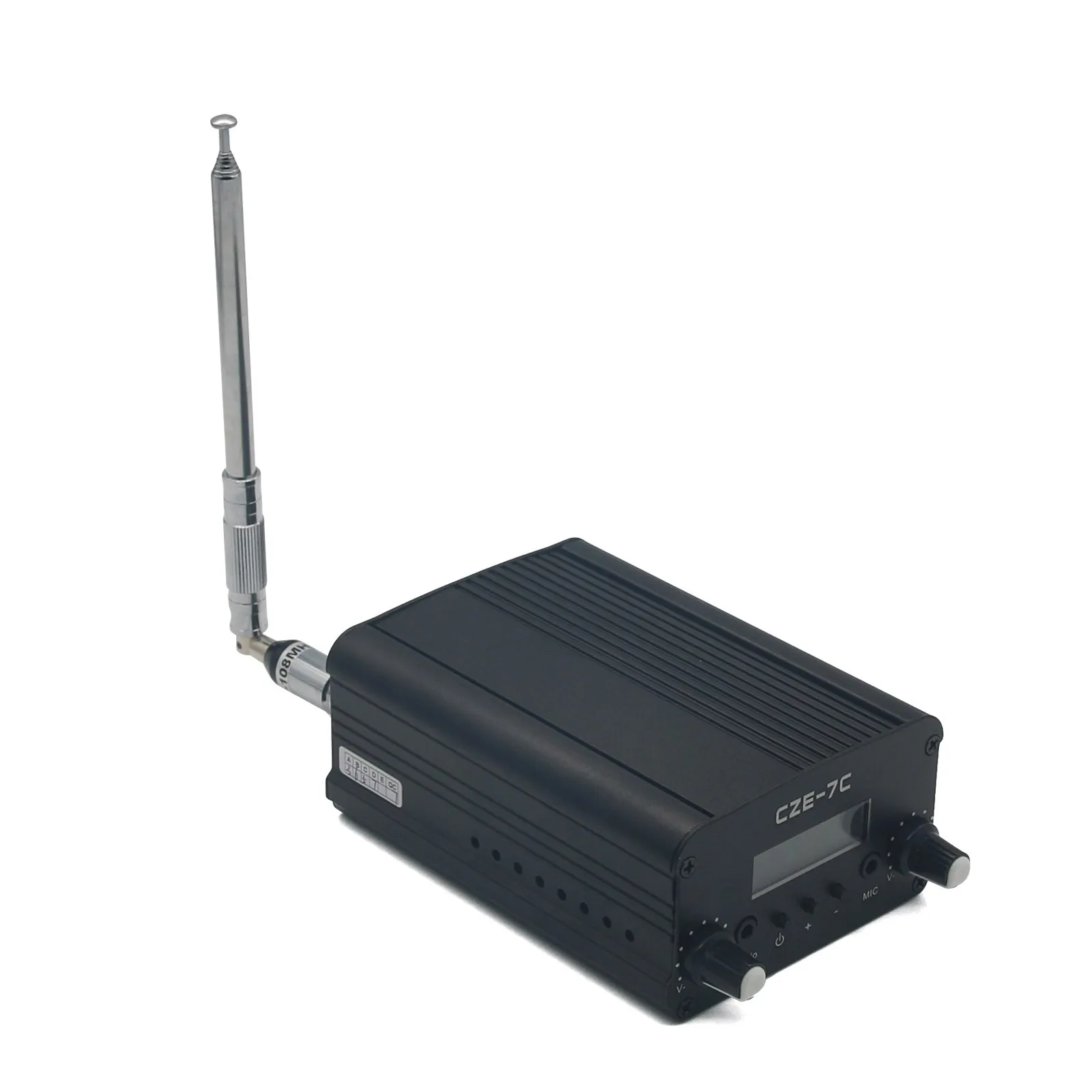 CZE-7C Trasmettitore di modulazione di frequenza stereo Regolazione 1W/7W Emettitore radio combinato con antenna