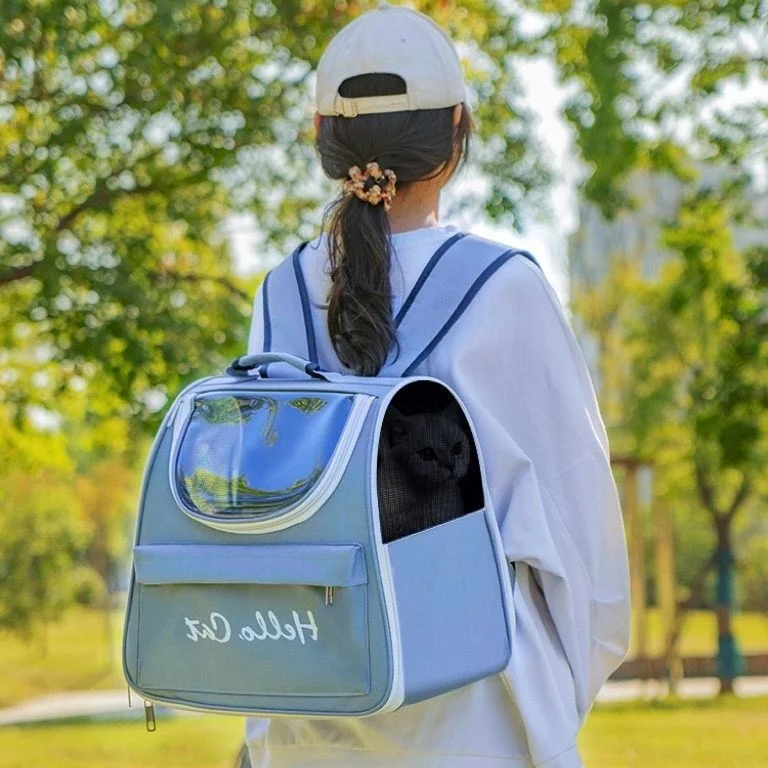 Mochila portátil para mascotas, bolsa plegable y transpirable, cápsula espacial, resistente al agua y a las mordeduras, gran espacio