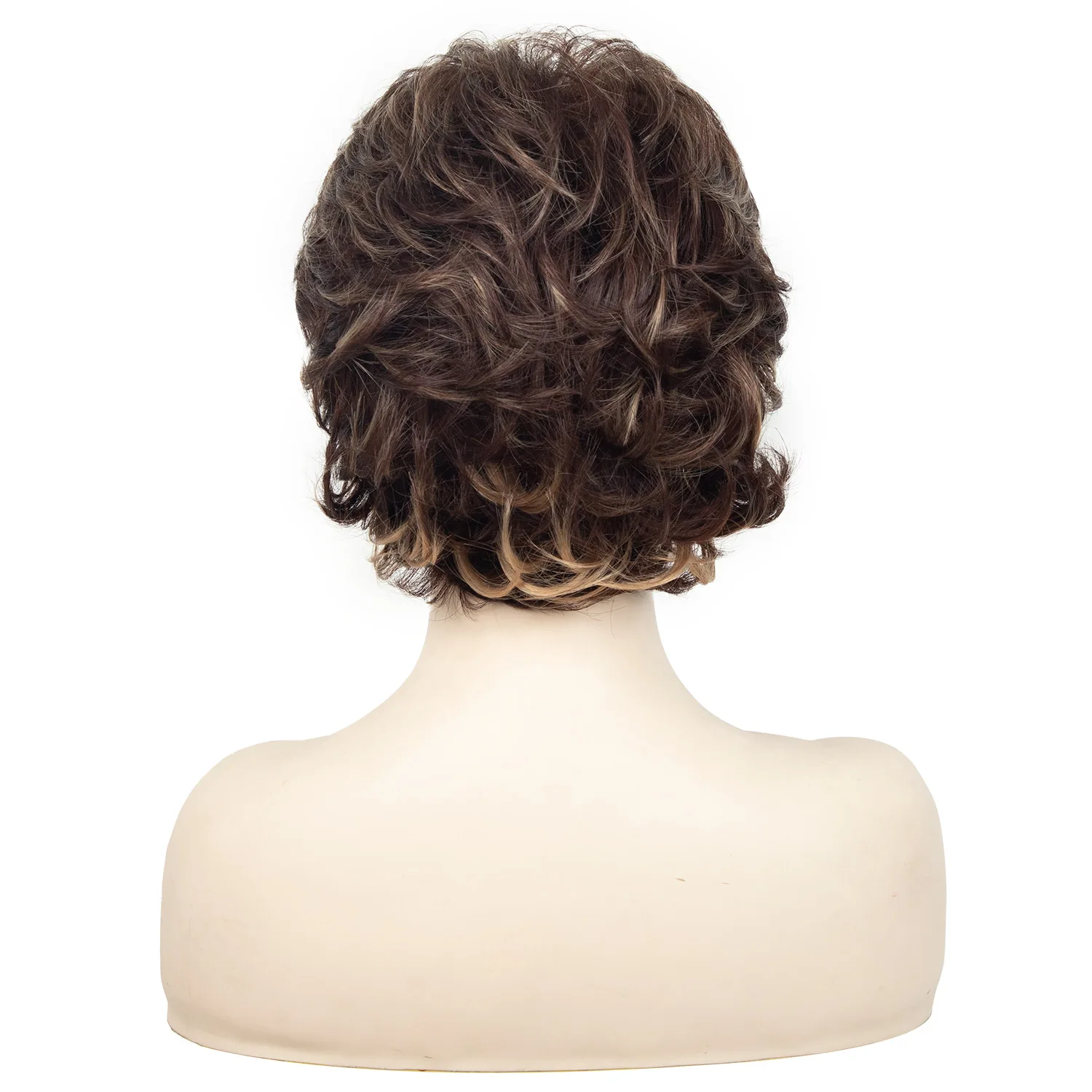 Synthetic Short Curly Pixie Cut Wig With Bangs Heat Resistant Wig For Women Daily Party And Graterting