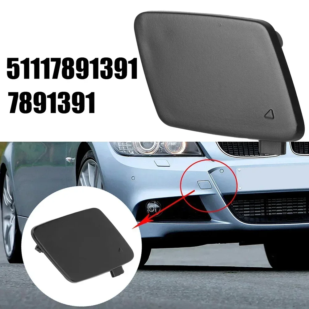 

For BMW 3 E90 E91 2009-2012 M SPORT Front Bumper Tow Hook Eye Cover 51117891391 Car Black Front Trailer Cover Auto Bumpers Parts